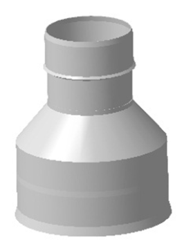 Оголовок-переход ф 120х220, AISI 439/Оц, 0,5мм/0,5мм, (К)